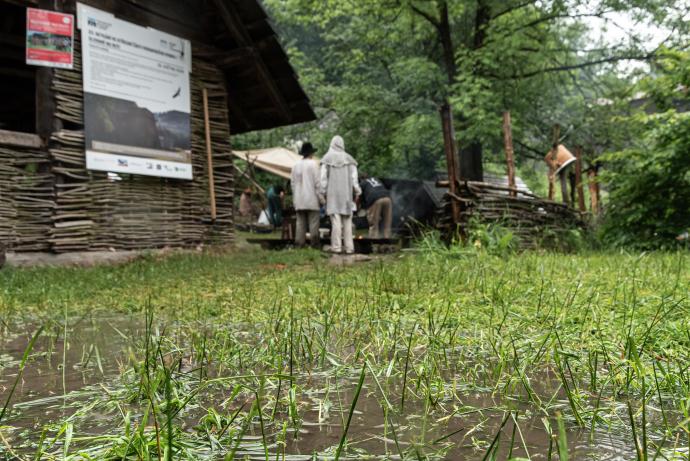 Stará huť u Adamova, květen 2024, naštěstí poměrně neobvyklý pohled připomínající rýžové pole, který je možné na Staré huti vidět "maximálně jednou a deset let"